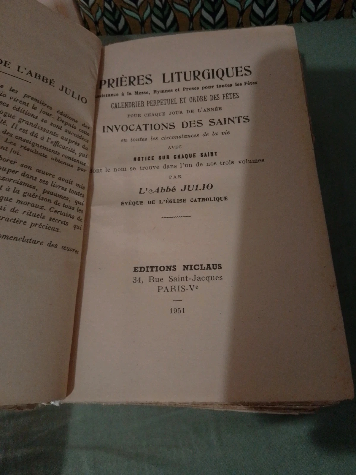 Prières liturgiques abbé Julio éditions niclaus – photo 6